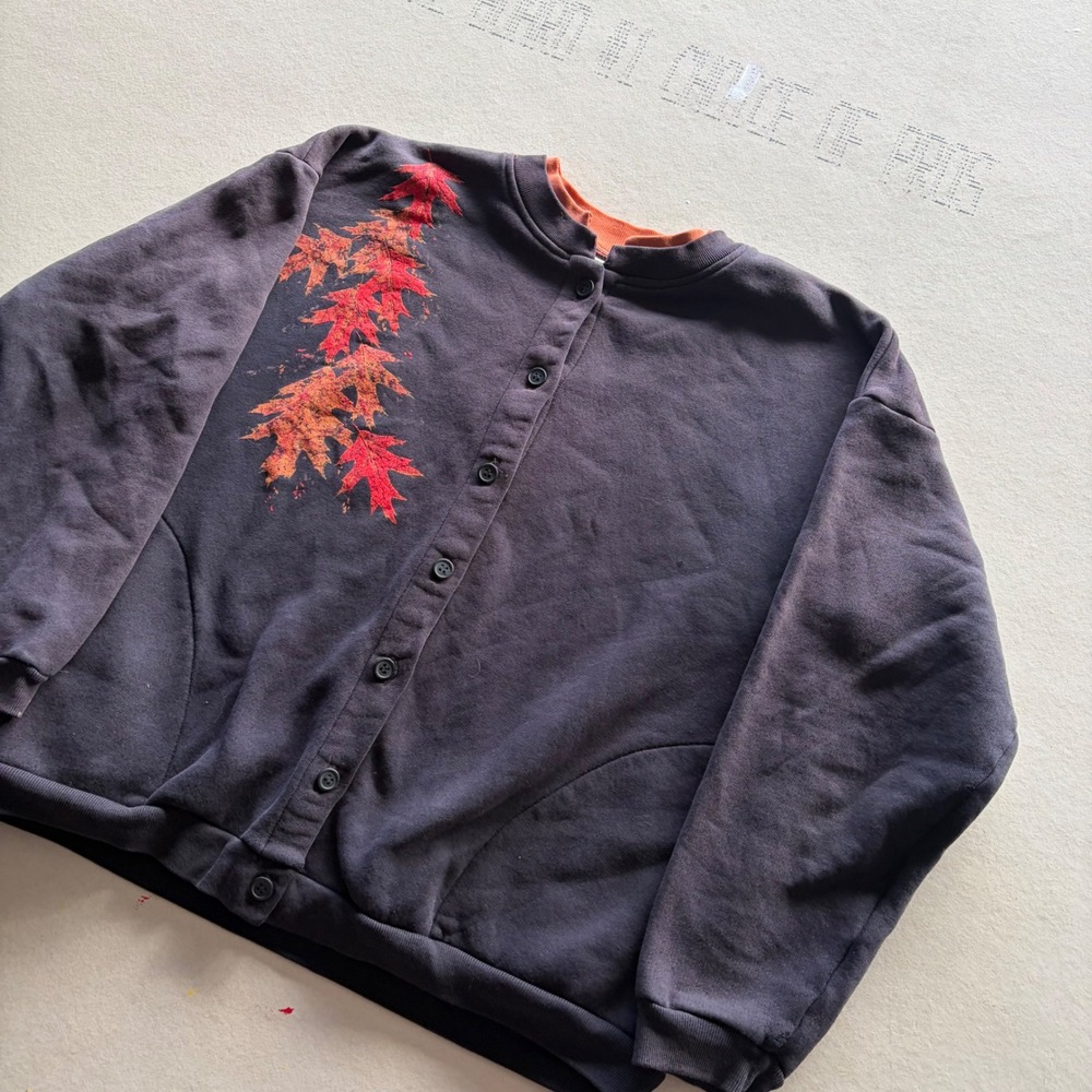 Vintage 90s Coldwater Creek Maple Leaf Button Up Sweatshirt